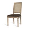 French Country Dining Chair Set With Upholstered Seats And Cane Backrest - Brown - Image 7