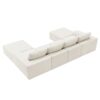Modular U Shaped Sectional With Ottomans, Luxury Cloud Floor Couch With Deep Seat Fully Compressed Upholstered Sofa - Beige - Image 7