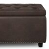 Hamilton - Storage Ottoman - Distressed Brown - Image 4