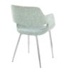 Margarite - Contemporary Dining / Chair (Set of 2) - Chrome / Light Green - Image 4