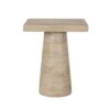 Square Side Table With Pedestal Base - Cream - Image 2