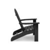 Adirondack Chair Premium HDPE Poly Lumber For Pool, Patio, And Garden Elegance - Black - Image 4