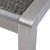 Fizz - Outdoor Square Dining Table With Aluminum Frame - Gray / Silver - Image 6