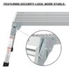 Work Platform Aluminum Portable Bench Folding Ladder Ansi Capacity 225 Lbs 40" - Gray - Image 7
