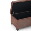 Avalon - Storage Ottoman Bench - Distressed Umber Brown - Image 8
