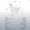Gloss Tornado Flush 1 Piece Elongated Toilet With Siphonic Side Press, ADA Comfort Chair Height - Gloss White - Image 3
