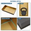 Stainless Steel Shower Niche 25" X 13" Waterproof And Durable Bathroom Shelf - Gold - Image 6