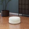 Homary - Floor Cushion Footrest Ottoman - Ivory White - Image 4