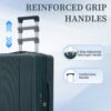 20" / 24" / 28" 3 Pieces / Set Spinner Wheel Luggage, Carry On Suitcase, Matching Color, TSA Combination Lock - Emerald - Image 6