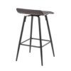 Ale - Contemporary Fixed Height Counter Stool (Set of 2) - Black / Espresso - Image 4