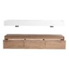 Contemporary Wall Mounted Bathroom Vanity With Dual Resin Sink And Soft Close Drawer - Imitative Oak - Image 15