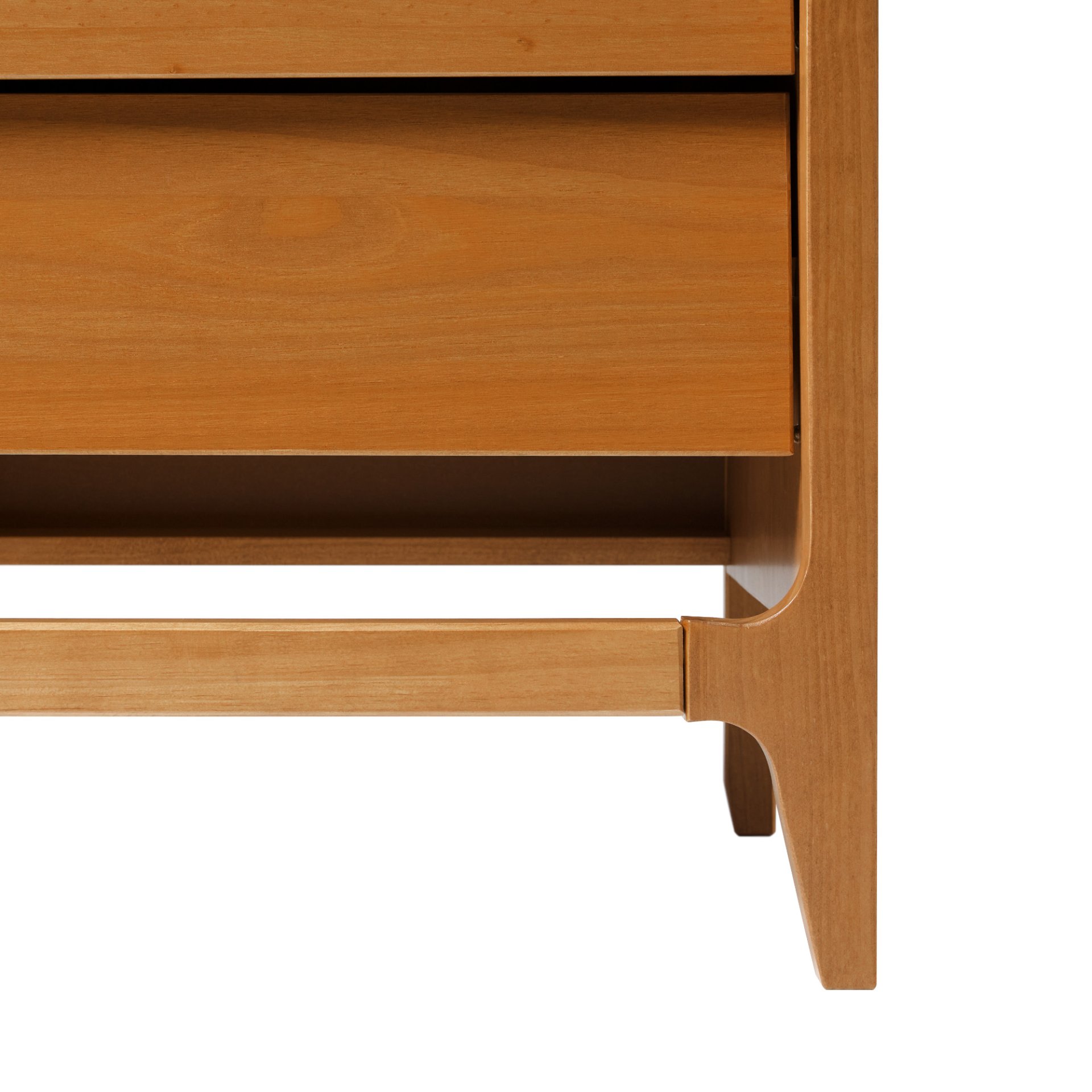 Scandi - Angle Face Solid Wood Nightstand - Caramel - Image 5
