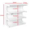 Multifunctional 4 Tier Book Shelf & Coffee Table For Living Room Bedroom Dining Room Study Entryway, Creative Furniture Floor Bookshelf, Minimalist Organizer Storage Shelves - White - Image 3