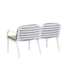 Luna - Outdoor Patio Loveseat - White / Green - Image 7