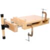 Portable Hard Wood Workbench With Quick Release Handle And G Type Fixing Clips For Woodworking - Natural - Image 2