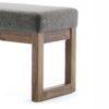 Milltown - Footstool Small Ottoman Bench - Gray - Image 2