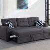 Sectional With Storage Chaise And Cupholder Armrest - Dark Gray - Image 6