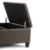 Ellis - Coffee Table Storage Ottoman - Chocolate Brown - Image 3