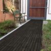 Acacia Hardwood Interlocking Deck Tiles, Striped Pattern - Dark Brown - Image 19