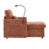 Multifunctional Chenille Recliner Sofa With Storage And Phone Bracket For Living Room Or Bedroom - Orange - Image 20