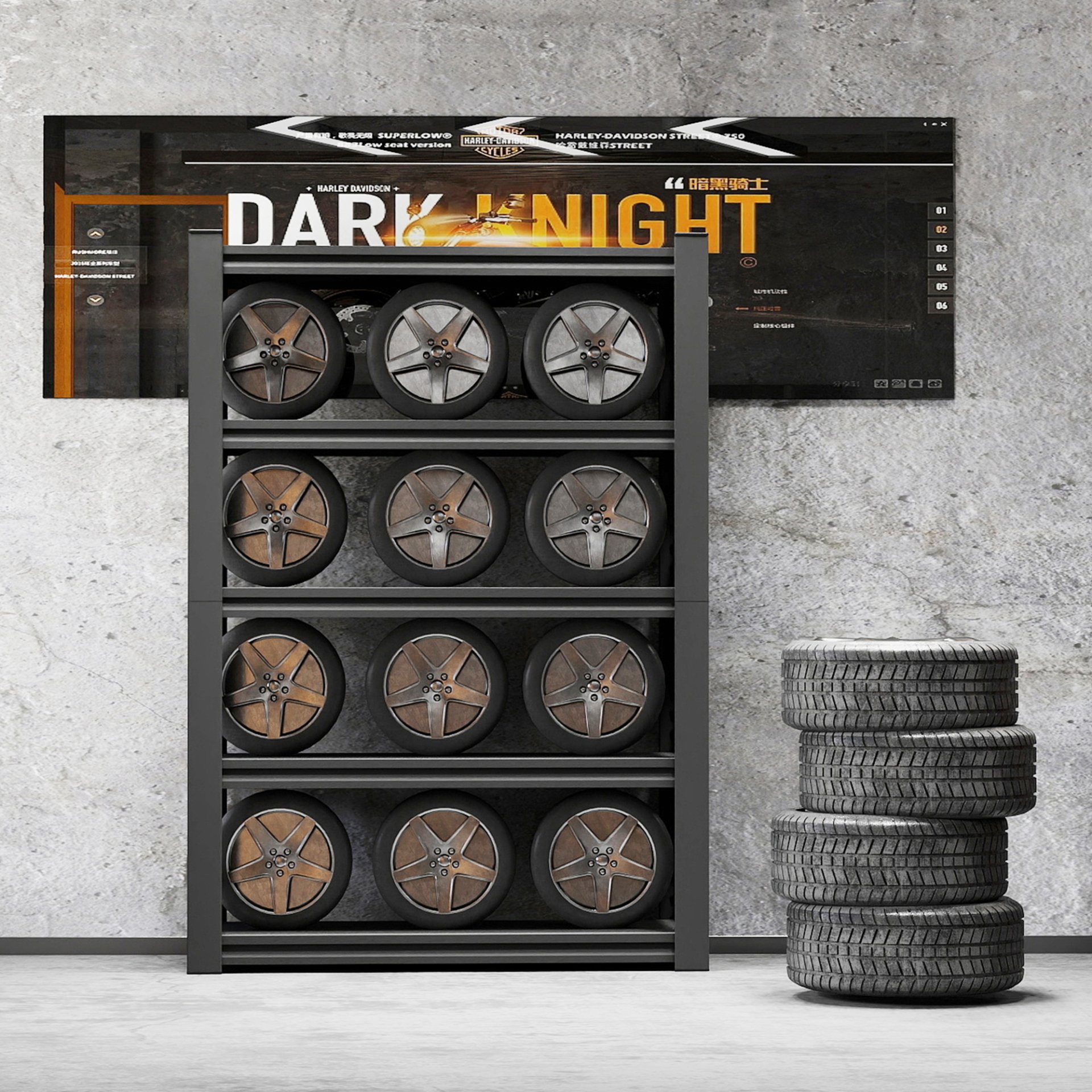 Storage Shelves 5 Tier Heavy Duty Shelving Unit Adjustable Shelving Units And Storage Rack - Dark Gray - Image 15