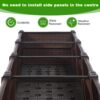 Raised Garden Beds Outdoor, Planter Boxes Outdoor For Vegetables, Flowers, Herbs, Garden Box With Drain Outlet, Heat And Frost Resistant Planters - Black / Brown - Image 7