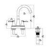 4" Centerset Bathroom Faucet With Pop Up Drain And Water Supply Lines - Brushed Nickel - Image 3
