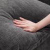 Modern L Shape Modular Sofa, 5 Seat Chenille Sectional Couch Set With 2 Pillows Included, Freely Combinable Indoor Funiture - Black / Gray - Image 5