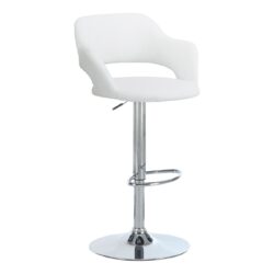 Swivel Bar Stool Adjustable Bar Height - White
