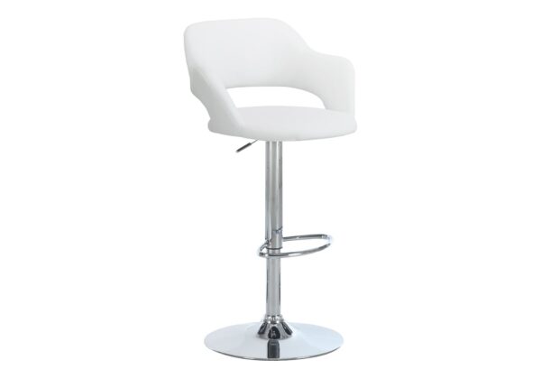 Swivel Bar Stool Adjustable Bar Height - White