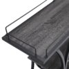 Industrial Bar Cart Kitchen Bar & Serving Cart For Home With Wheels 3 Tier Storage Shelves - Black / Gray - Image 9