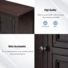 Cambridge Series - Console Table With Ample Storage 4 Small Drawers Bottom Shelf - Espresso - Image 9