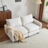 2 Seats Modular Sectional Sofa Corner Chair Sofa Couch - White - Image 3