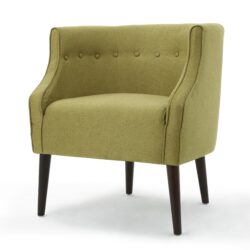 Contemporary Upholstered Club Chair With Button Tufting - Green