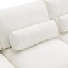 Modular Sectional With Storage Pockets, 5 Seat U Shaped Couch Set With Pillows Free Combination Modern Cloud Sofa With 2 Movable Ottoman - White - Image 12