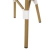 Outdoor Rattan And Aluminum French Bistro Chairs Set Bamboo - White / Gray - Image 13