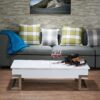 Calmam - High Gloss Coffee Table With Lift Top - White - Image 4