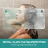 Frameless Double Sliding Soft Close Bathtub Shower Door, 5 / 16" Clear Nano Coated Tempered Glass And 304 Stainless Steel Handle - Brushed Nickel - Image 12