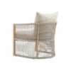 Modern Lounge Chair With Curved Aluminum Frame, Rope Weave Design, And Cushioned Comfort For Outdoor Living - Beige / Natural - Image 10