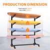 Freestanding Kayak Storage Rack With Lockable Wheels For Kayak, Canoe, Sup & Surfboard, Heavy Duty Adjustable Stand - Brushed Nickel - Image 3