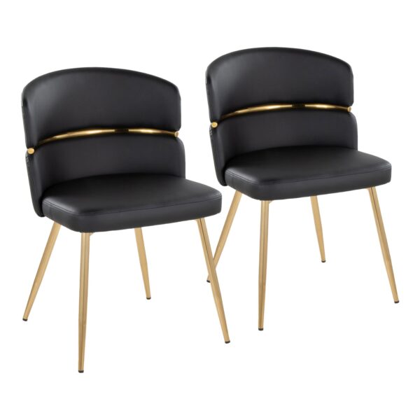 Cinch - Glam / Art Deco Dining Chair (Set of 2) - Gold / Black