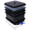 Durable Worm Farm Composting Bin With 4 Tray System For Food Waste Recycling Plastic - Black - Image 6