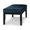 Lacey - Tufted Ottoman Bench - Distressed Dark Blue - Image 3