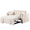 Multi Functional Sofa Bed With Cup Holder And USB Port For Living Room Or Apartments - Milk White - Image 13