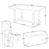 6 Piece Dining Table And Chair Set With Special-Shaped Legs And Foam-Covered Seat Backs&Cushions For Dining Room - Espresso - Image 3