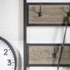 Rustic X-Back Hall Tree With Bench - Driftwood - Image 5