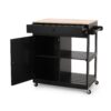 Lanier - Kitchen Cart With Wheels - Black - Image 6