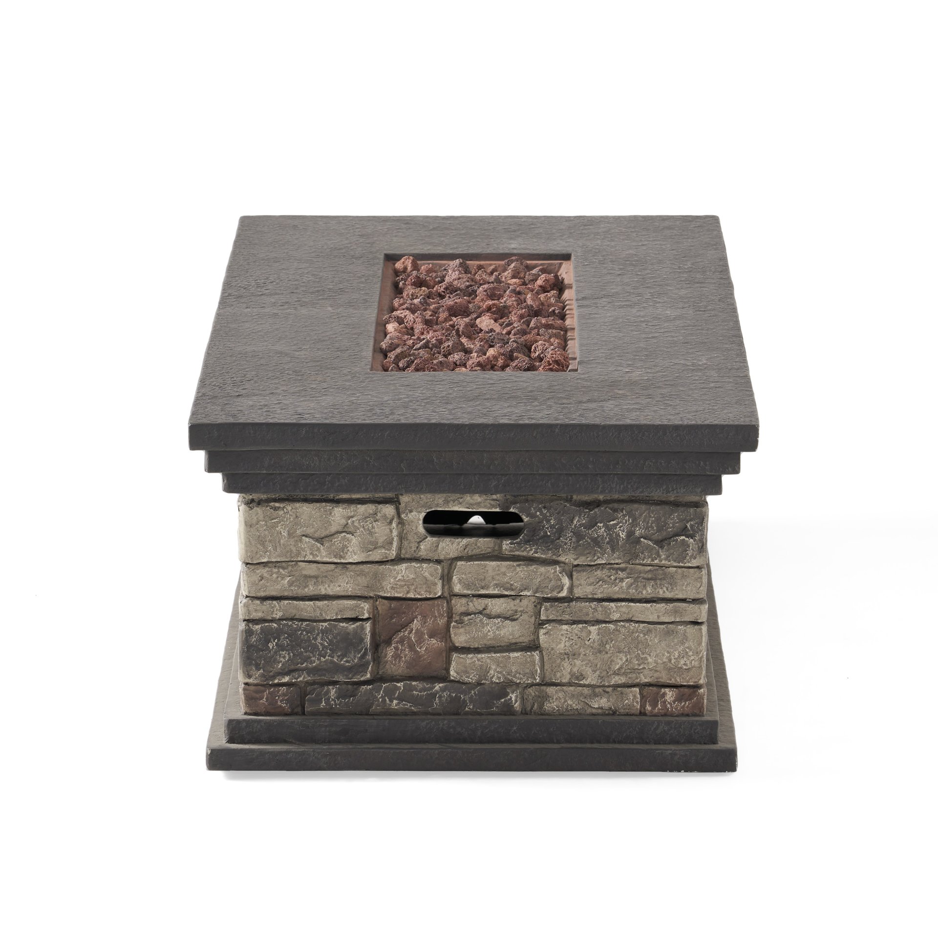 Contemporary Rectangle Fire Pit 50, 000 Btu Magnesium Oxide - Stone Gray - Image 11