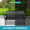Patio Bench Steel - Black - Image 2