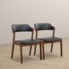 Enzo - Dining Chair (Set of 2) - Black / Brown - Image 3